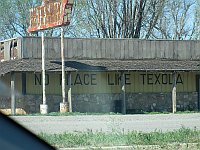 USA - Texola OK - Abandoned Business & Sign  - No Place Like Texola (20 Apr 2009)